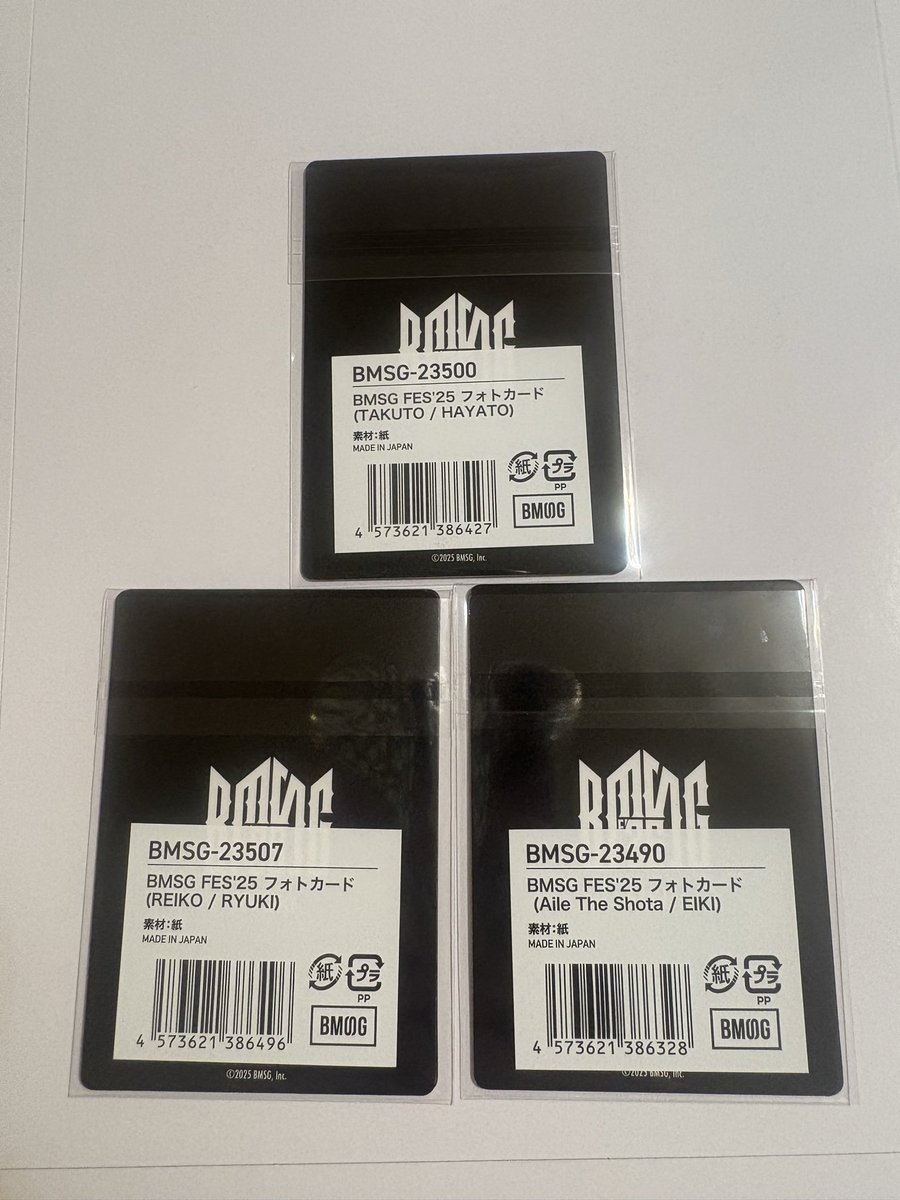 uecho820's tweet image. BMSGオンラインくじ交換探しています。

【譲】ATS EIKI TAKUTO  HAYATO TAIKI
RAN REIKO RYUKI
【求】JUNON ジュノン、RUI ルイ
         ＞befirst

 #BMSGFES25  #BMSG譲