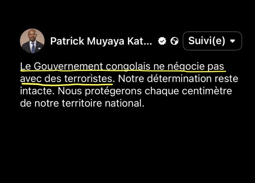Mukamana Alice (@mukamana25) on Twitter photo Qui vivra verra! ๐๐๐๐๐๐๐
<a href="/PatrickMuyaya/">Patrick Muyaya</a> <a href="/Com_mediasRDC/">Ministรจre de la Communication et Mรฉdias/RDC</a> <a href="/TinaSalama2/">Tina Salama</a> Qui vivra verra! ๐๐๐๐๐๐๐
<a href="/PatrickMuyaya/">Patrick Muyaya</a> <a href="/Com_mediasRDC/">Ministรจre de la Communication et Mรฉdias/RDC</a> <a href="/TinaSalama2/">Tina Salama</a>
