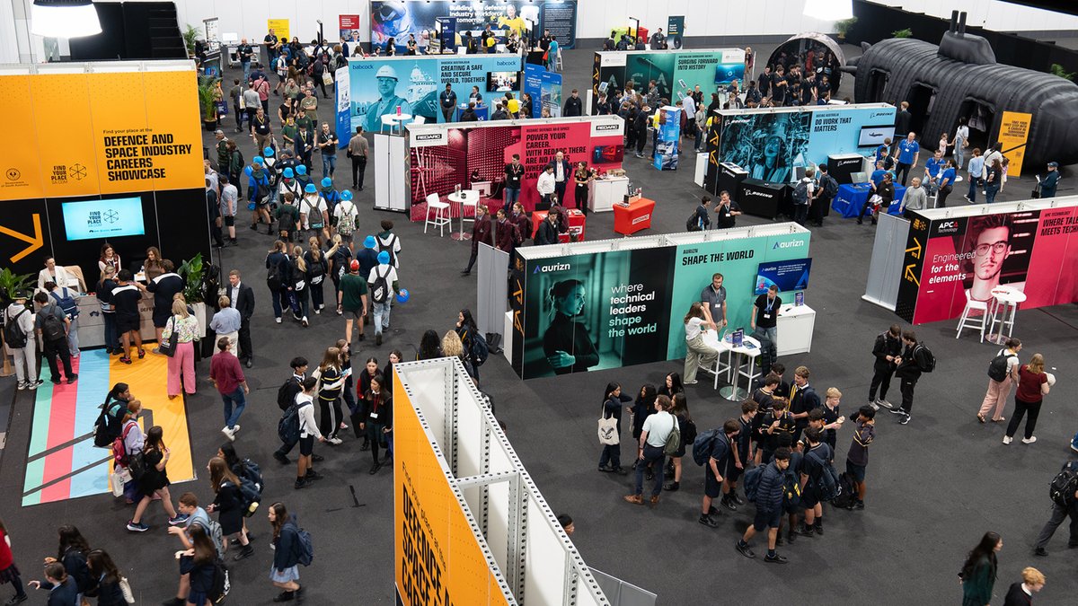 SASIC_Aus's tweet image. 📣 Calling local defence industry! Don’t miss your chance to exhibit at the Defence & Space Industry Careers Showcase, from 7-9 May 2026 at the Adelaide Showgrounds.
Email your interest by Fri 17 Oct 2025 👉 tinyurl.com/46b9hukk
#DefenceCareers #FindYourPlaceSA