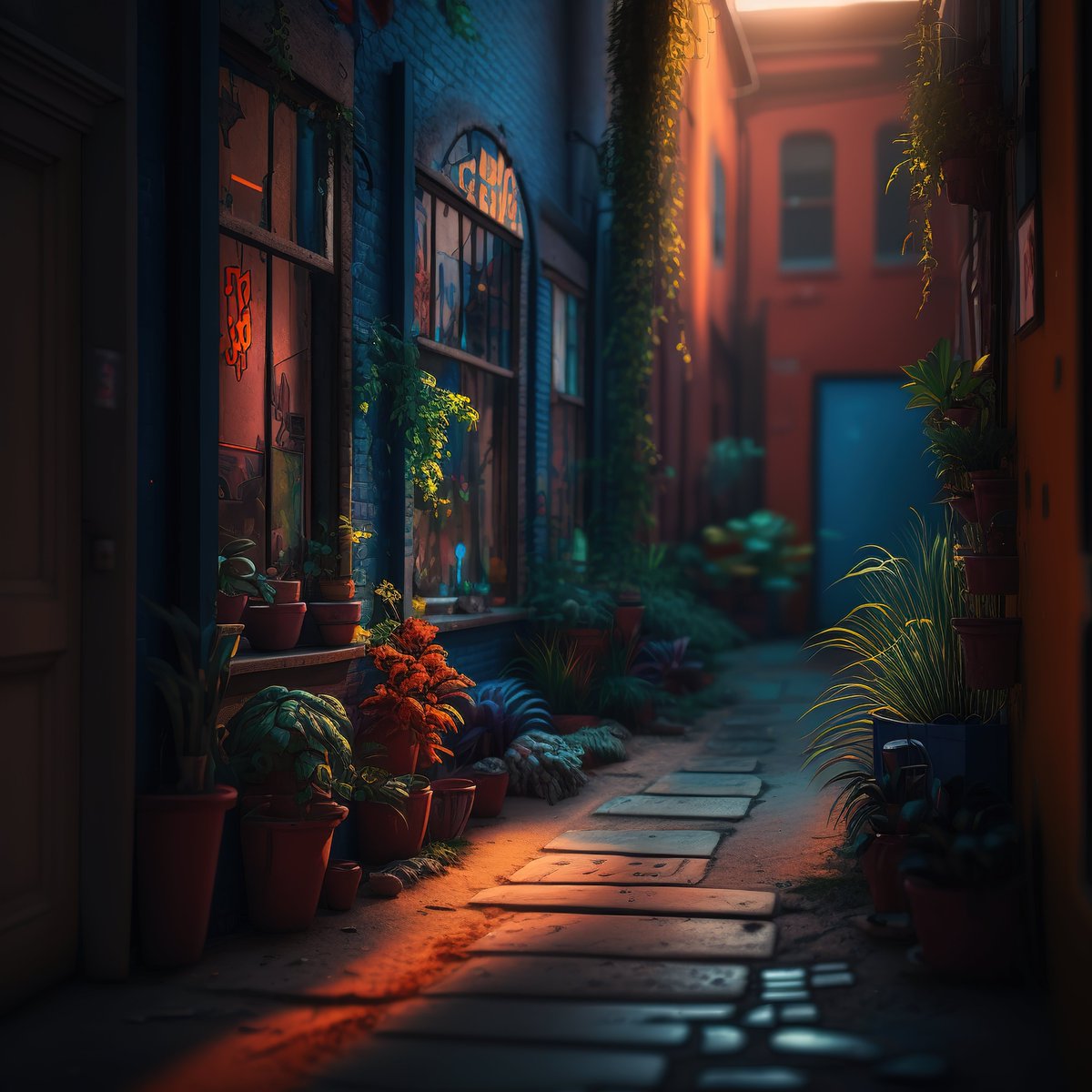 NoBanksNearby's tweet image. 6:54 AM. Feel the cool blue shadows cling to the brick, just as the sun's first amber kiss awakens each leaf. This quiet alley captures the raw magic of dawn, reminding you to breathe in the day's first, gentle whisper.
#ProgrammableArt #CreativeCode #ZenArt #TimeBasedNFT…