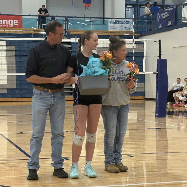 GHS Senior Night for our Volleyball players tonight! Madelyn Wilson and Helene Wilberg, it has been an honor sharing this season with you! Thank you for all you have done for GHS Volleyball!