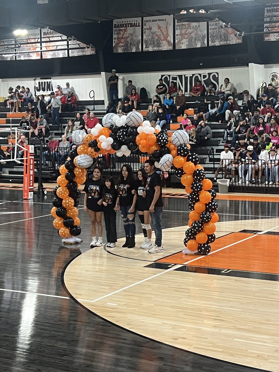Happy Senior Night to all the amazing 🏐 Seniors, especially to two of our own!!! Emarie &amp; Suzette, we are so proud of you two and have loved watching you dominate on the court!! Keep it up!!!! Let’s go!!! 🧡🏐🥎🖤