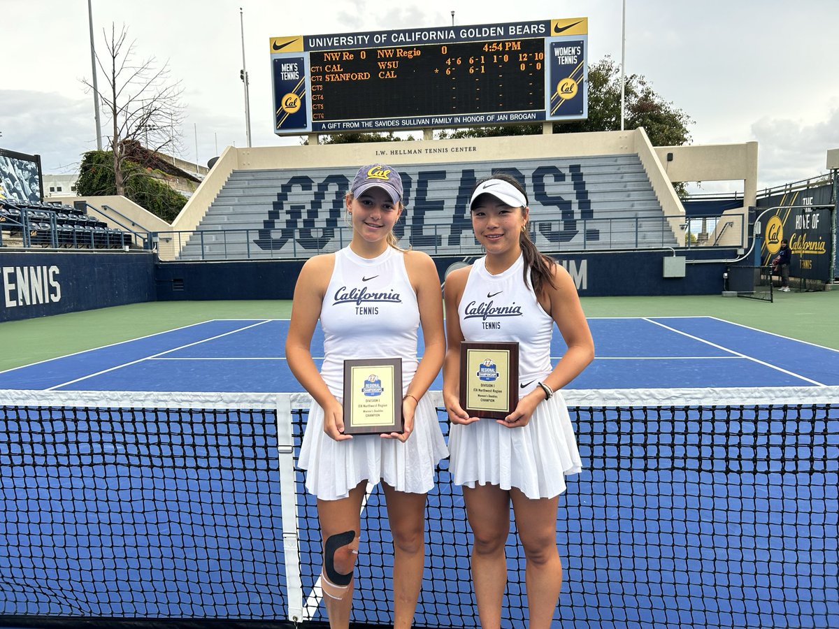Congratulations again to NCAA doubles-bound Bears Greta Greco Lucchina &amp; Mao Mushika!!! #ITAregionals #GoBears