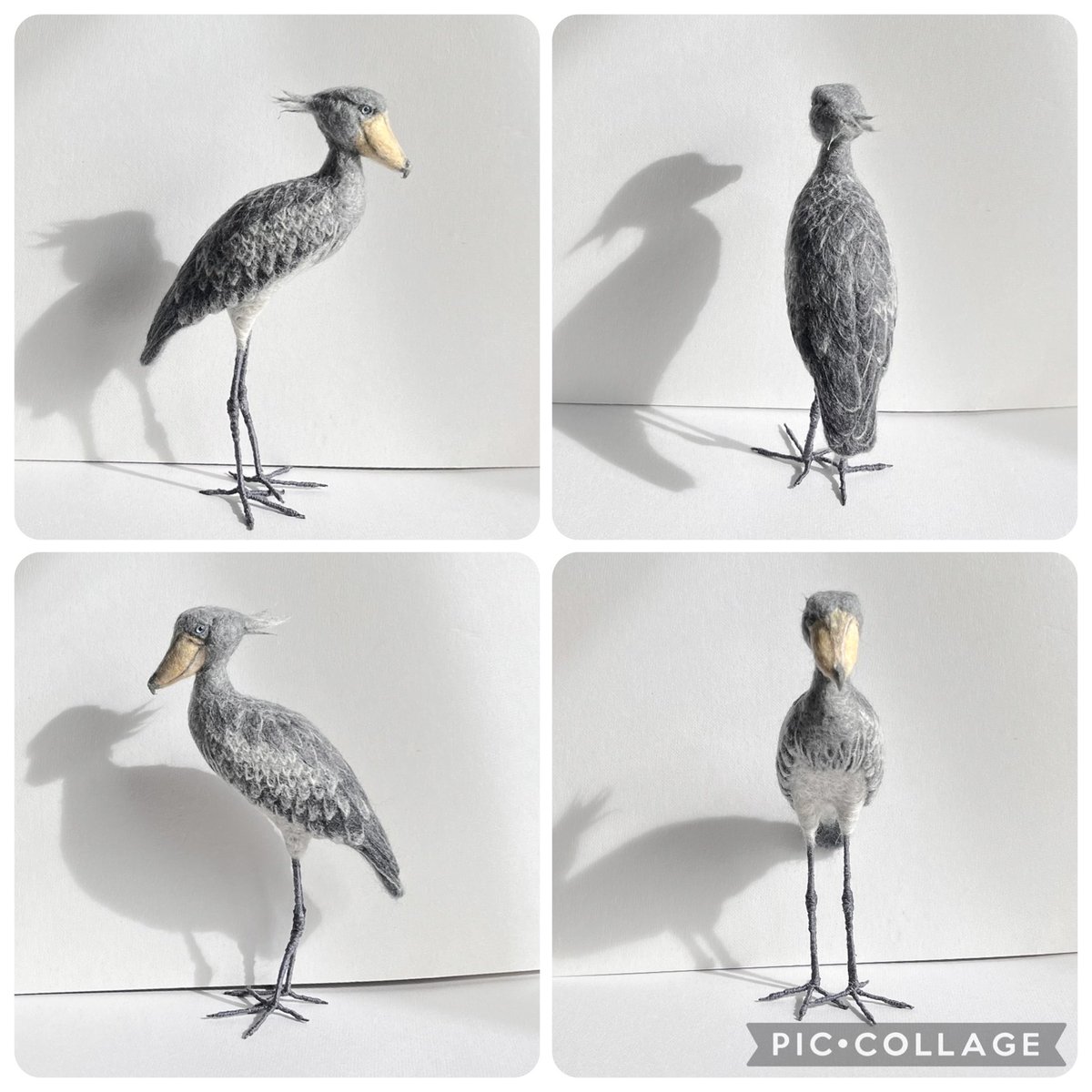 ハシビロコウ完成したのでヤフオクに出品しました！よろしくお願いします☺️✨

羊毛フェルト鳥 青い目のハシビロコウ ハンドメイド auctions.yahoo.co.jp/jp/auction/s12…