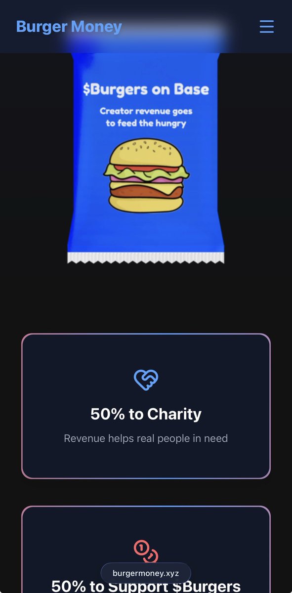 Burgermoney.xyz

You’ll find links to <a href="/zora/">$zora</a>, <a href="/flaunchgg/">ƒlaunch</a>, <a href="/coingecko/">CoinGecko</a>, and <a href="/vibedotmarket/">vibe.market on vibechain</a>.

In 2 days we turn 2 months old.

Doxxed dev who has worked in customer service for 13 years and finance for 5.

We’ve donated over $1,500 to hungry children in several different