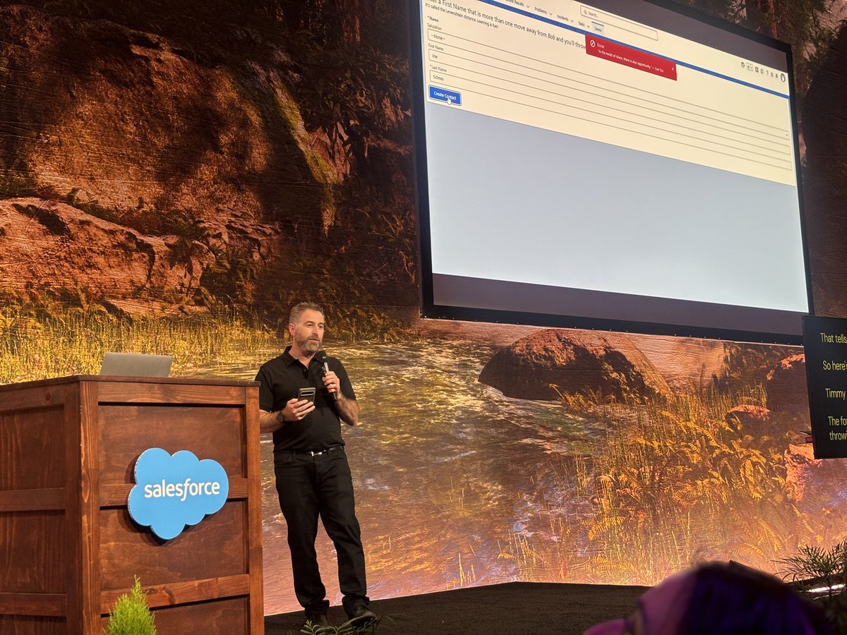 SalesforceAdmns's tweet image. 💡 Innovation is taking the stage at the #DF25 Hackathon Showdown.
Jeff Kallenbach, Anna Bromley, Ohad Idan, and David Cohen are pitching agentic solutions with Agentforce and Slack for $100,000.
Stay tuned for the winners and more details on their solutions. 🏆