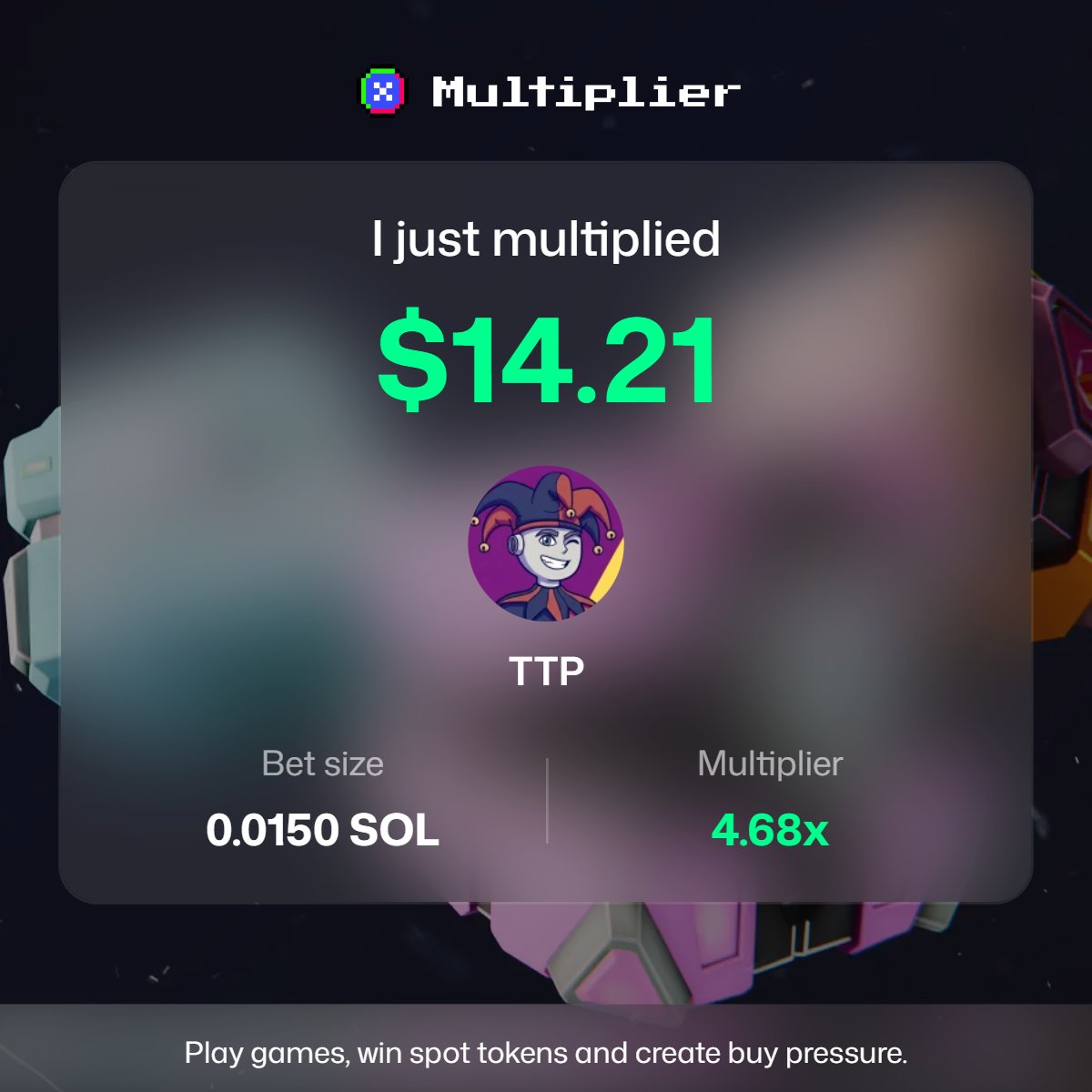 hogdaddy17's tweet photo. $TTP @multiplierfun Gamified fun 😝 https://t.co/DjdPcTHQWt