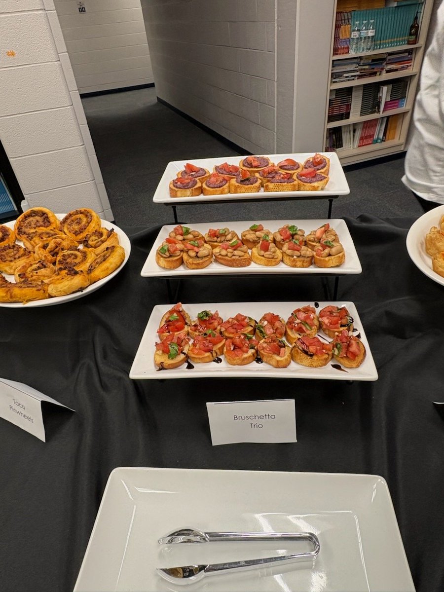 From menu planning and food cost analysis to accommodating dietary restrictions, these talented students crafted 5 unique appetizers — all while gaining authentic, real-world culinary experience for the North Kansas City Board of Education. Way to go Falcons!