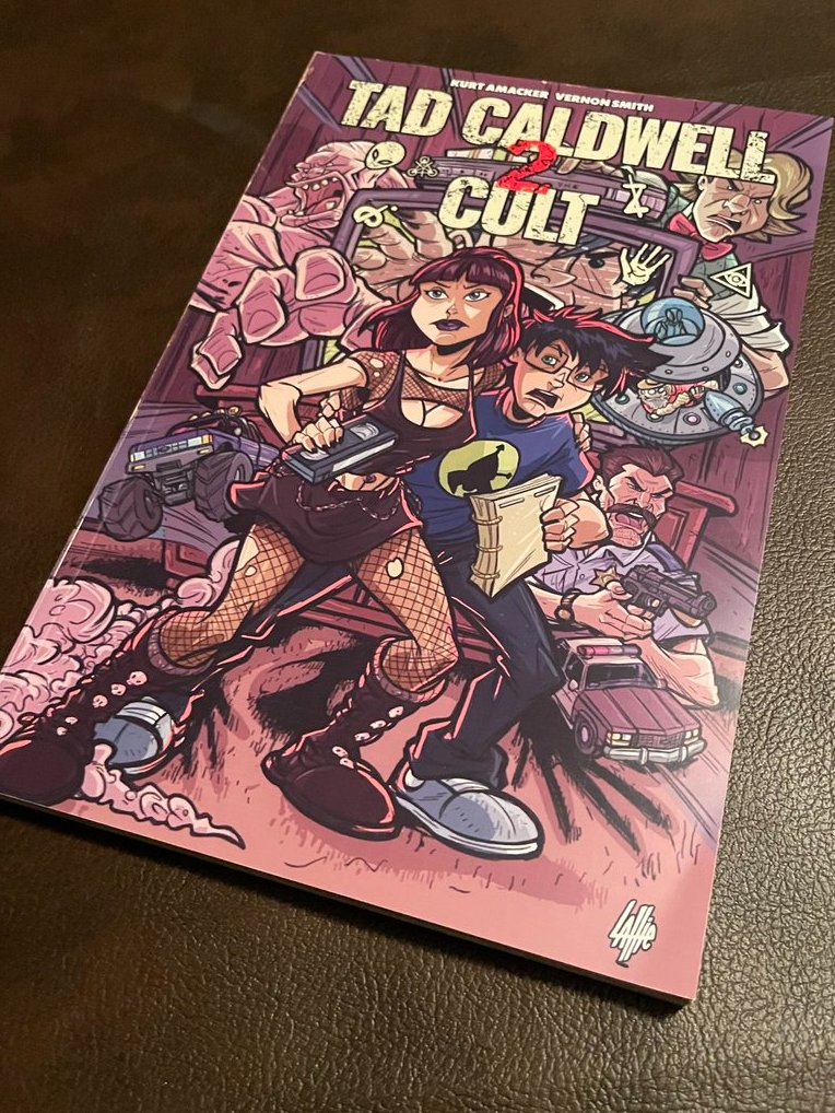 KurtAmacker's tweet photo. Tad Caldwell 2: Cult is now available in my Shop. This premium edition was printed on gloss paper in New Orleans. There will be a mass market edition on matte paper. For now, this variant is only available here and at con appearances. https://t.co/8SSlRStz42 https://t.co/57Syni8RgT