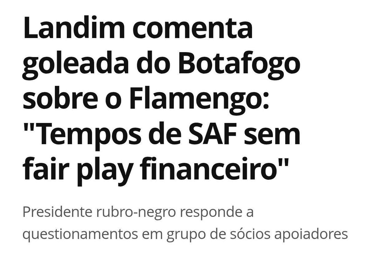 Não fomos nós que tomamos de 4 e ficamos chorando pedindo FairPlay.