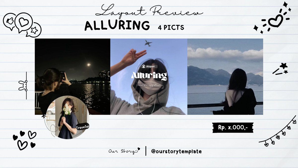 help RT retweet yah🩷   

Hayiii, <a href="/storytemplate/">Our Story :) | Insta Story & Layout</a> bawa member baru namanya "Alluring" 🥰. 
Tolong diospekin dan kalauw ada yang serupa kasih tau kita ya kak, terimakasih 👋🥰  
#zonauang #zonaba #Layout