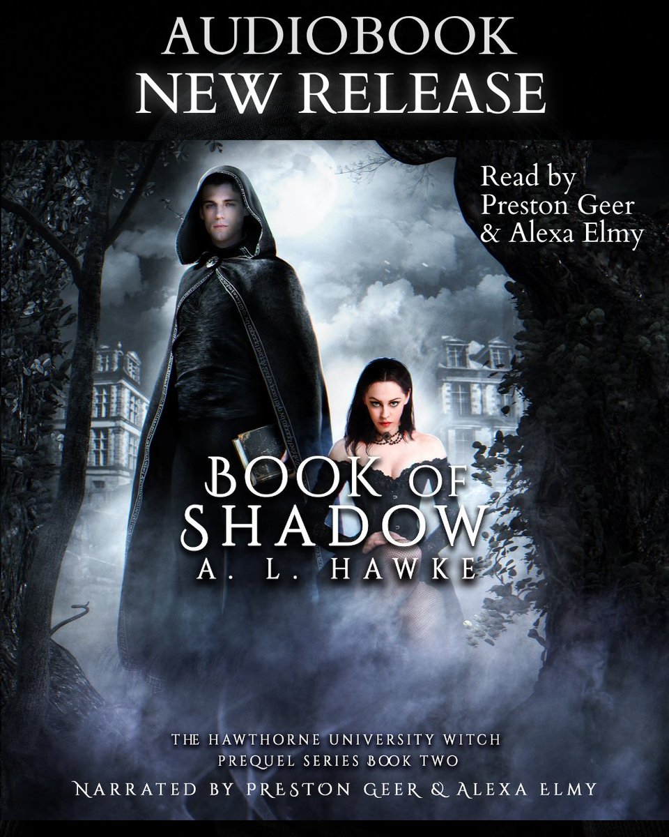 I'm thrilled to announce the launch of Book of Shadow. This is a dual narration engineered by Zach Grappone featuring Preston Geer &amp; Alexa Elmy.  The universal link for this audiobook is here ($4.99 price drop on Chirp, B&amp;N, Apple until Halloween): buy.bookfunnel.com/vgpj6il12e