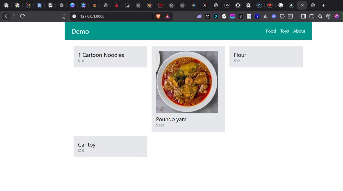 Crypt0ghostt's tweet image. E-commerce website progress
. Create core app for base page.
. Create app for user profile, store
. Add category model
. Category, details views
. Add Vendor detail page
. Debugging.
The blog website's full video will be out soon
#Ecommercewebsite #djangoproject #python