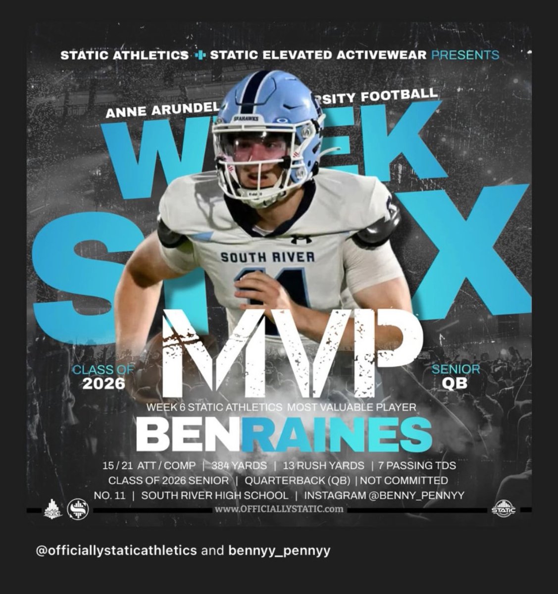 My cousin Ben is the best QB in Maryland 
<a href="/BenRainesQB/">Ben Raines</a> <a href="/SRHSFootball/">South River HS Football</a> 

#HaydeRecruiting101