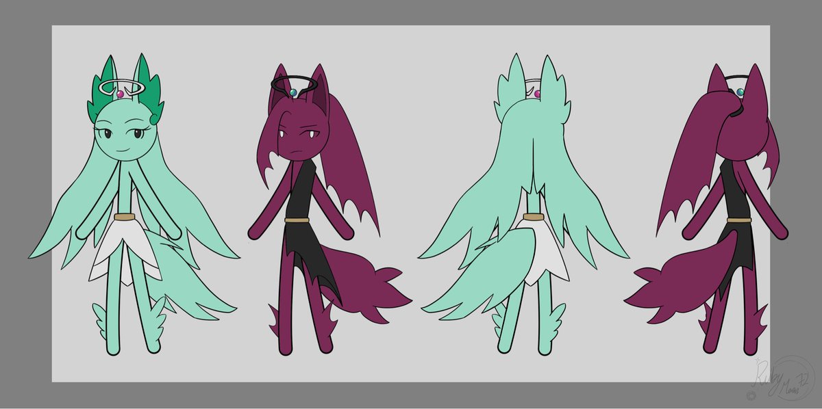 RubyMoon072's tweet image. I did some volunteer work for @bunny_onix.
Here are some final concepts for the designs. (1/3)

Yang and Yin
#stickman #火柴人