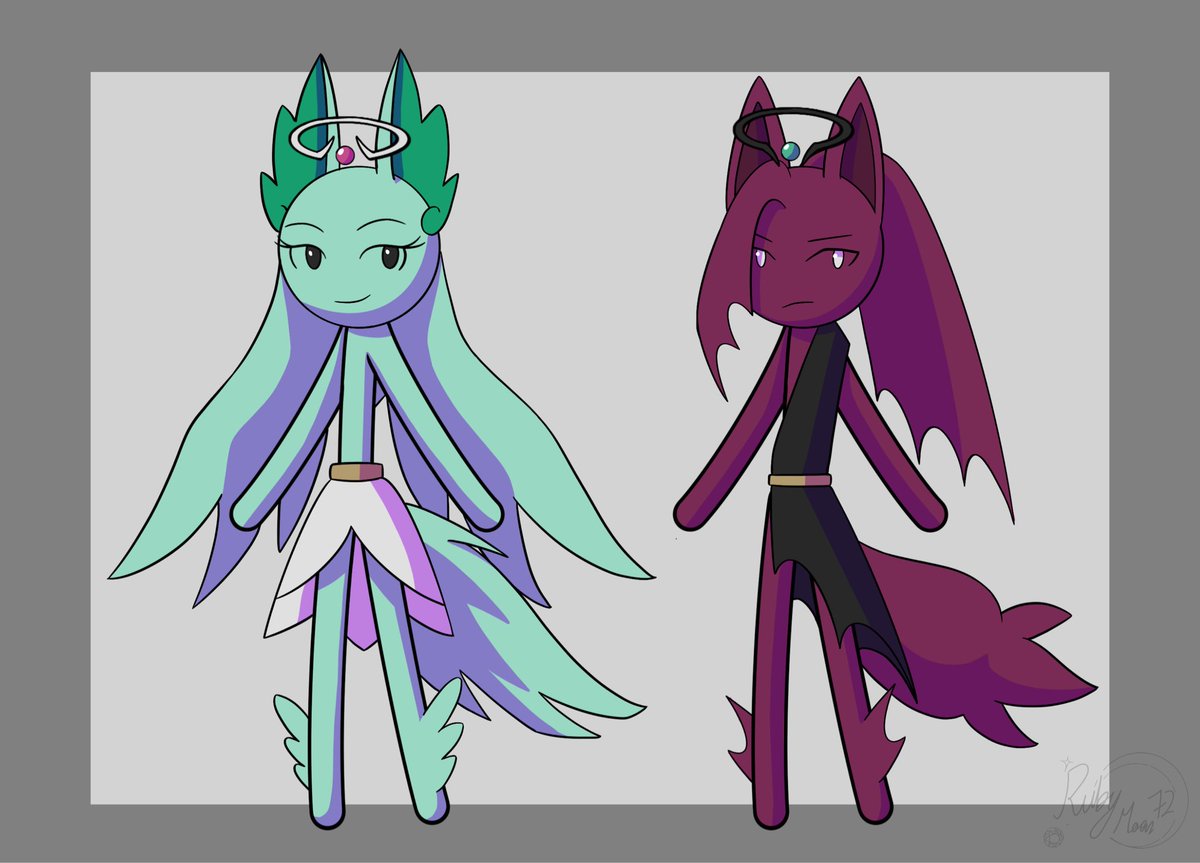 RubyMoon072's tweet image. I did some volunteer work for @bunny_onix.
Here are some final concepts for the designs. (1/3)

Yang and Yin
#stickman #火柴人