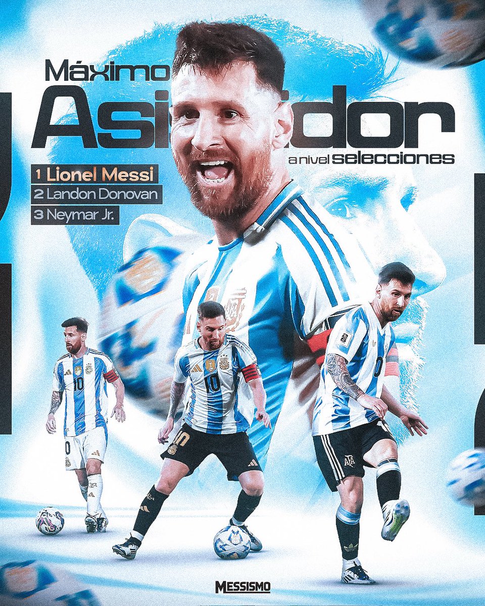 🇦🇷 Messi supera a Neymar y Landon Donovan y se convierte en el MÁXIMO ASISTIDOR HISTÓRICO (59) A NIVEL SELECCIONES.