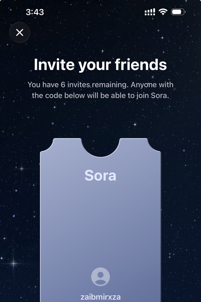 zaibmirxza's tweet image. Sora 2 is 🔥 ..

First 6 people who: 

LIKE, REPOST, and COMMENT &quot;Sora&quot;

will get a free invite code.

 (Must be following so I can DM)  

#sora2invitecodes #sora2 #sora2codes