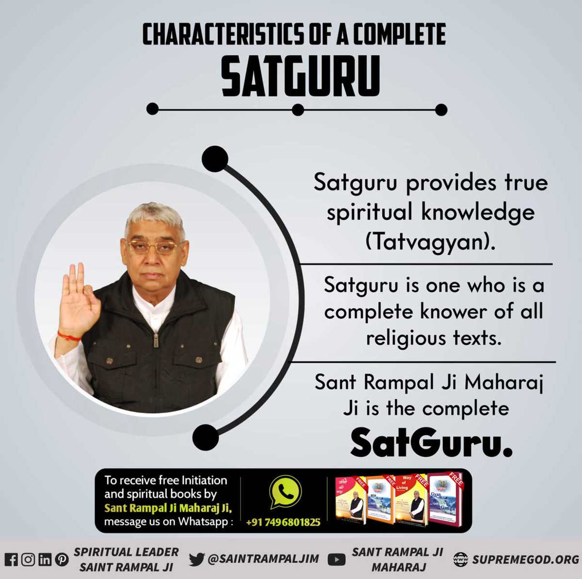 #GodMorningWednesday
SatGuru provides true spiritual knowledge (Tatvagyan).
Sant Rampal Ji Maharaj has untangled spiritual facts from Holy Scriptures, Take refuge in Him.
Visit Saint Rampal Ji Maharaj YouTube Channel for More Information
#wednesdaymotivation