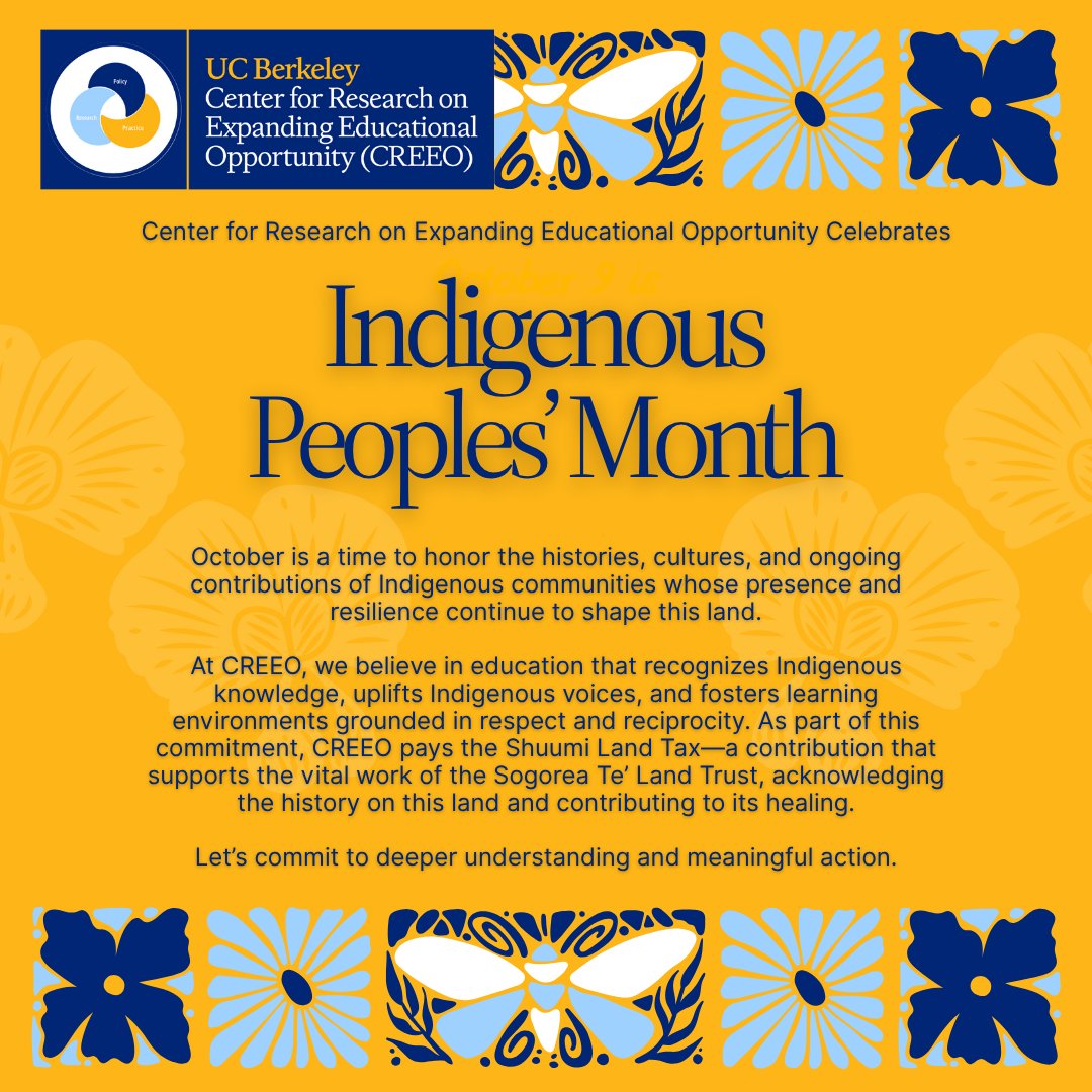 🌿 This #IndigenousPeoplesMonth, we honor the histories, cultures &amp; ongoing contributions of Indigenous communities.

CREEO is committed to centering Indigenous voices, knowledge &amp; leadership in education—today &amp; every day.

🔗 sogoreate-landtrust.org

#CREEO #EducationalEquity