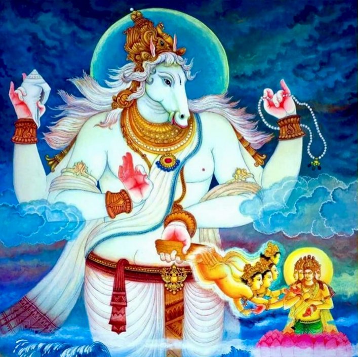 Indic_Vibhu's tweet image. 🌺।।Hayagriva Avatar of Sri Vishnu।।🌺
Hayagriva Avatar of Bhagwan Sri Vishnu is one of His lesser-known yet highly revered incarnations, especially among the followers of the Vaishnava tradition.
A Thread 🧵