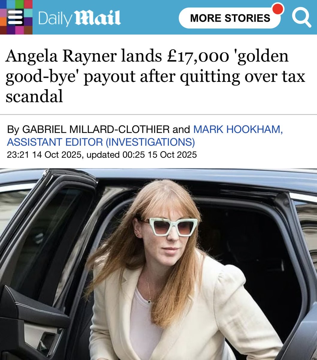 BenObeseJecty's tweet image. Last month Angela Rayner resigned in disgrace after breaking the Ministerial Code.
Her reward?
Pocketing a £16,878 severance payment before a rule change came into effect this week that would prevent it.
A rule change she campaigned for.
The public are being taken for fools.