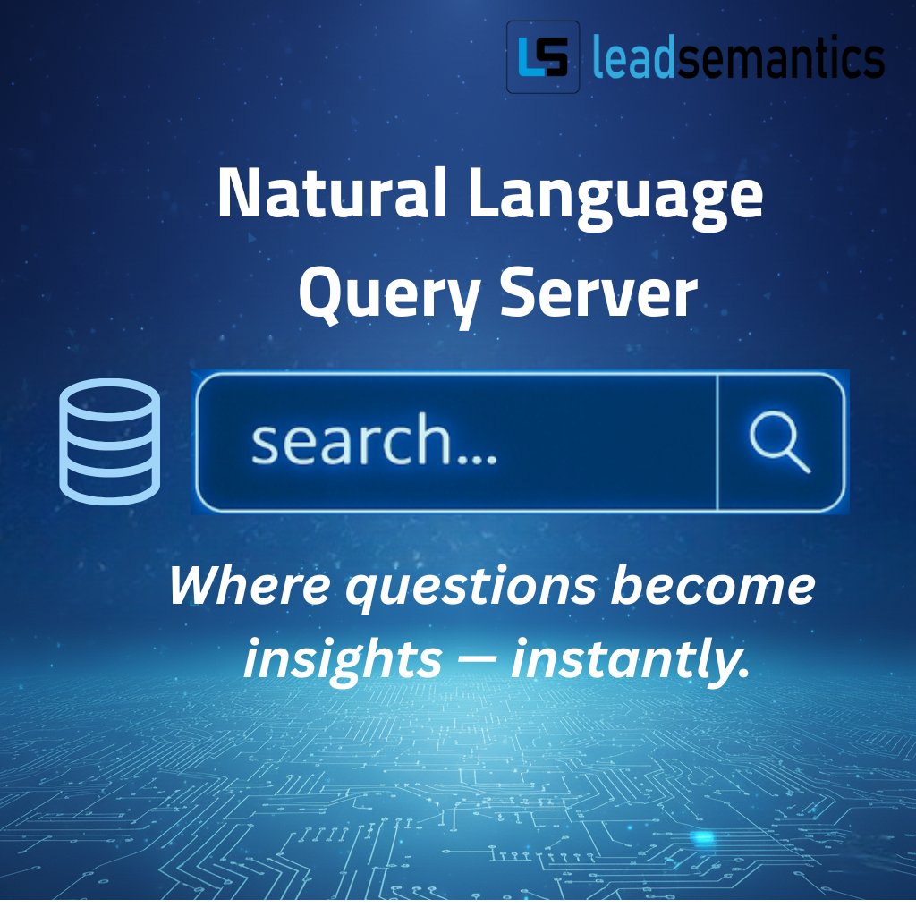 leadsemantics's tweet image. From question ➜ to insight. Instantly.
❌ No coding.
❌ No waiting.
✅ Just answers—delivered instantly to your business teams.
Because insights should be as fast as your ideas. 💡
Visit leadsemantics.com to learn more.
#NLQS #NaturalLanguageQuery #LeadSemantics