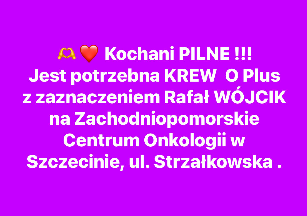 UWAGA ‼️ PILNE ‼️ 
Wielokrotny Mistrz Polski, olimpijczyk, wspaniały człowiek z wielkimi zasługami nie tylko dla 12 Brygady i 12 Dywizji, ale dla Wojska Polskiego 🪖🇵🇱, pilnie potrzebuje krwi!!! 
Drodzy krwiodawcy, żołnierze i ludzie dobrego serca, ogromnie liczymy na Was!