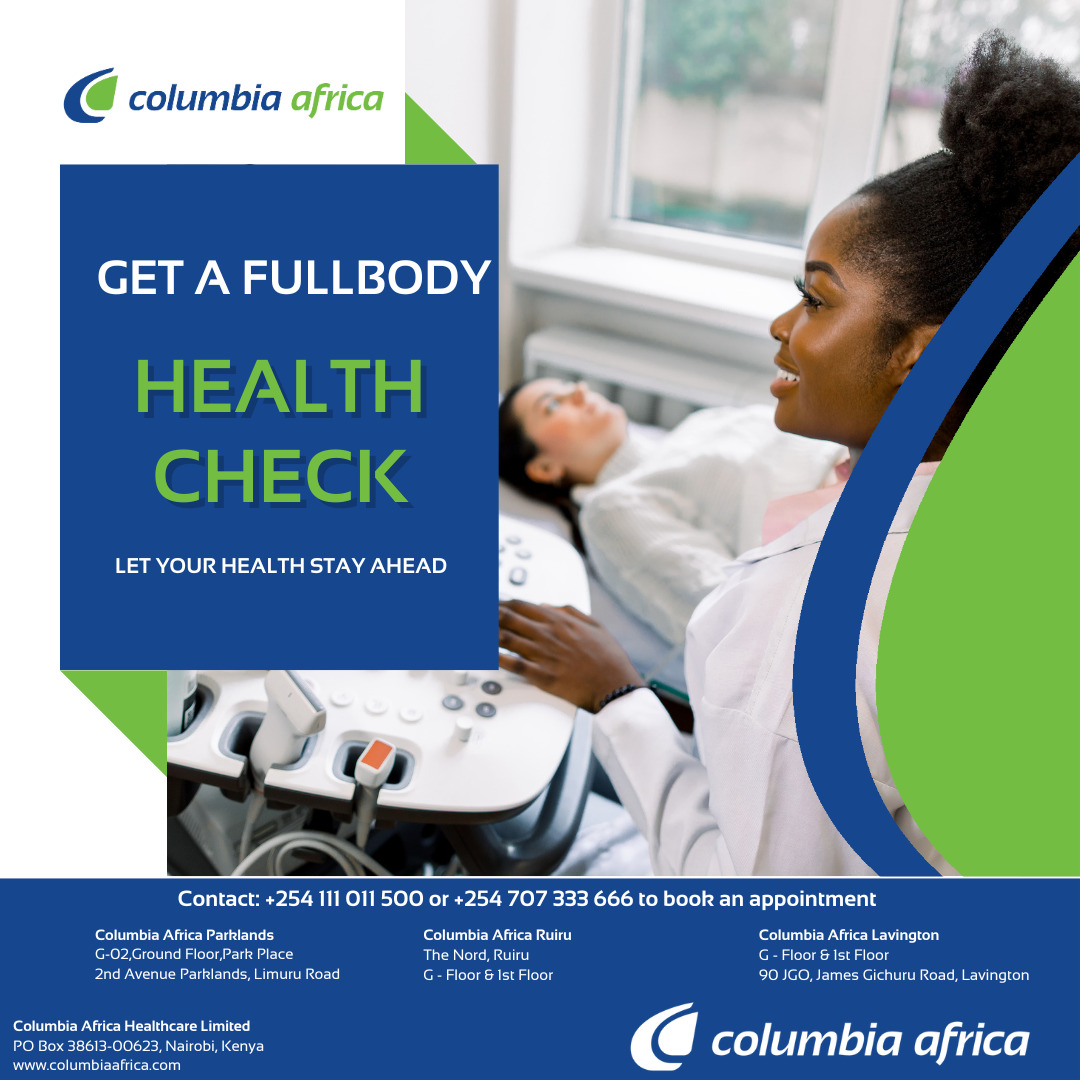 ColumbiaAfrica's tweet image. Why wait? Early detection saves lives. Take charge of your health with our comprehensive check-up. Call us today to schedule. +254 111 011 500 or +254 707 333 666.
#RegularCheckups #ColumbiaAfrica