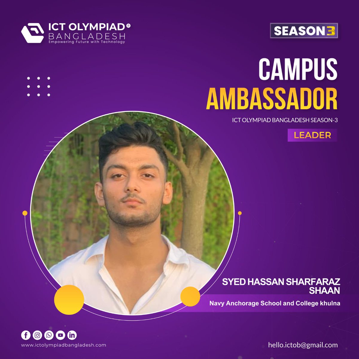 ictolympiadbd's tweet image. 🚀 Introducing 𝐍𝐚𝐯𝐲 𝐀𝐧𝐜𝐡𝐨𝐫𝐚𝐠𝐞 𝐒𝐜𝐡𝐨𝐨𝐥 𝐀𝐧𝐝 𝐂𝐨𝐥𝐥𝐞𝐠𝐞 𝐃𝐡𝐚𝐤𝐚  Campus  Ambassador Team!