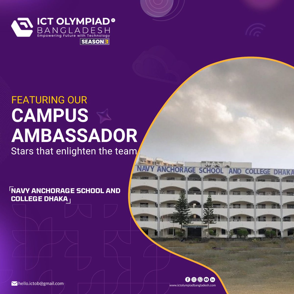 ictolympiadbd's tweet image. 🚀 Introducing 𝐍𝐚𝐯𝐲 𝐀𝐧𝐜𝐡𝐨𝐫𝐚𝐠𝐞 𝐒𝐜𝐡𝐨𝐨𝐥 𝐀𝐧𝐝 𝐂𝐨𝐥𝐥𝐞𝐠𝐞 𝐃𝐡𝐚𝐤𝐚  Campus  Ambassador Team!