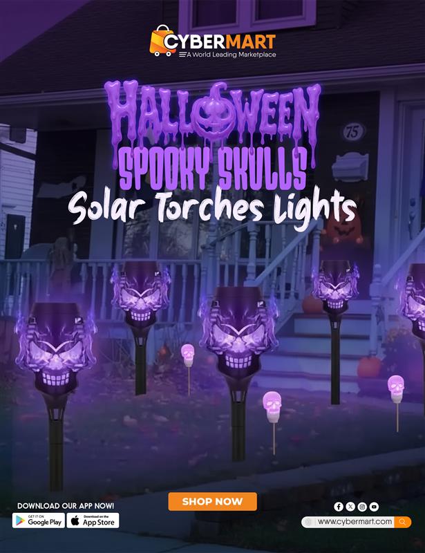 cybermart's tweet photo. Turn your yard into a haunted haven 🌕💀 Flickering skull torches that scream Halloween! #HalloweenDecor #CyberMart #SpookyVibes #HalloweenLights
Shop Now: https://t.co/55fDfYgrD0 https://t.co/TdkDHK0zGJ