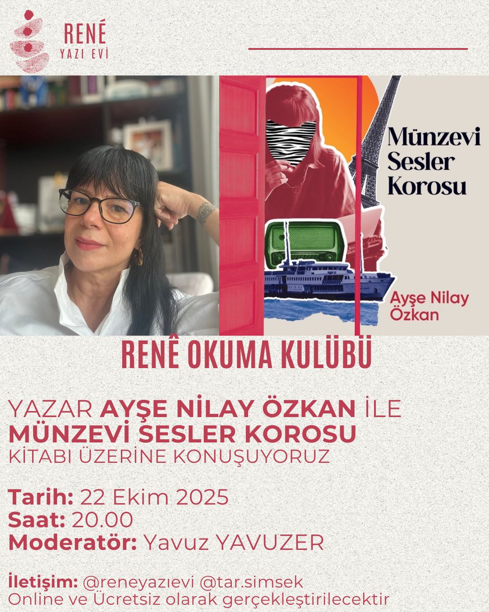 Ayşe Nilay Özkan, “Münzevi Sesler Korosu” kitabıyla Renê Yazıevi’nde <a href="/VacilandoK/">Vacilando Kitap</a> <a href="/aysenilayozkan/">Ayşe Nilay Özkan</a> 

edebiyathaber.net/ayse-nilay-ozk…