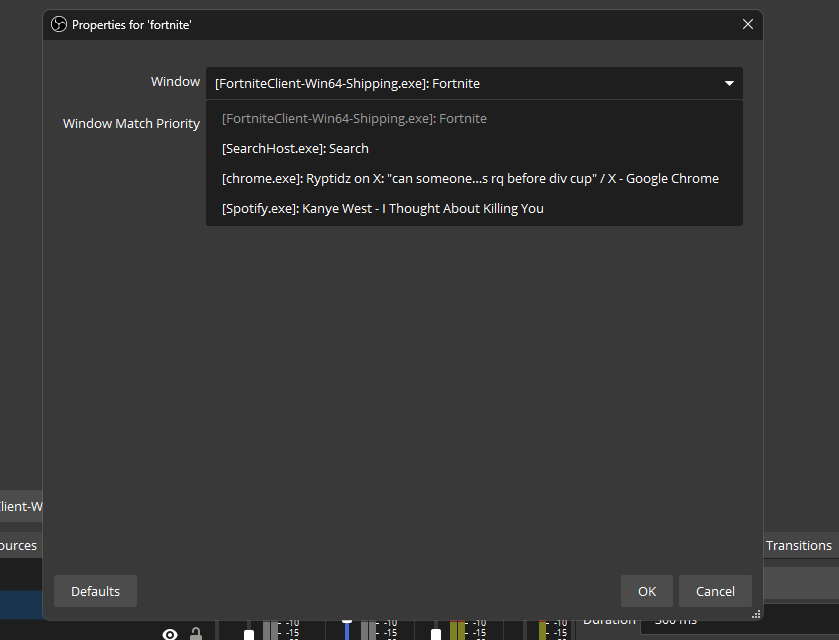 bruvfv's tweet photo. @ryptidz its really easy just add the "Application Audio Capture" source then select the window you want to capture the audio from. Then depending on how many tracks you use is how many you want to be ticked.
This is how it should look. https://t.co/69FVK8lzEC