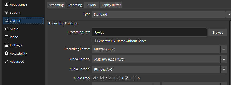 bruvfv's tweet photo. @ryptidz its really easy just add the "Application Audio Capture" source then select the window you want to capture the audio from. Then depending on how many tracks you use is how many you want to be ticked.
This is how it should look. https://t.co/69FVK8lzEC