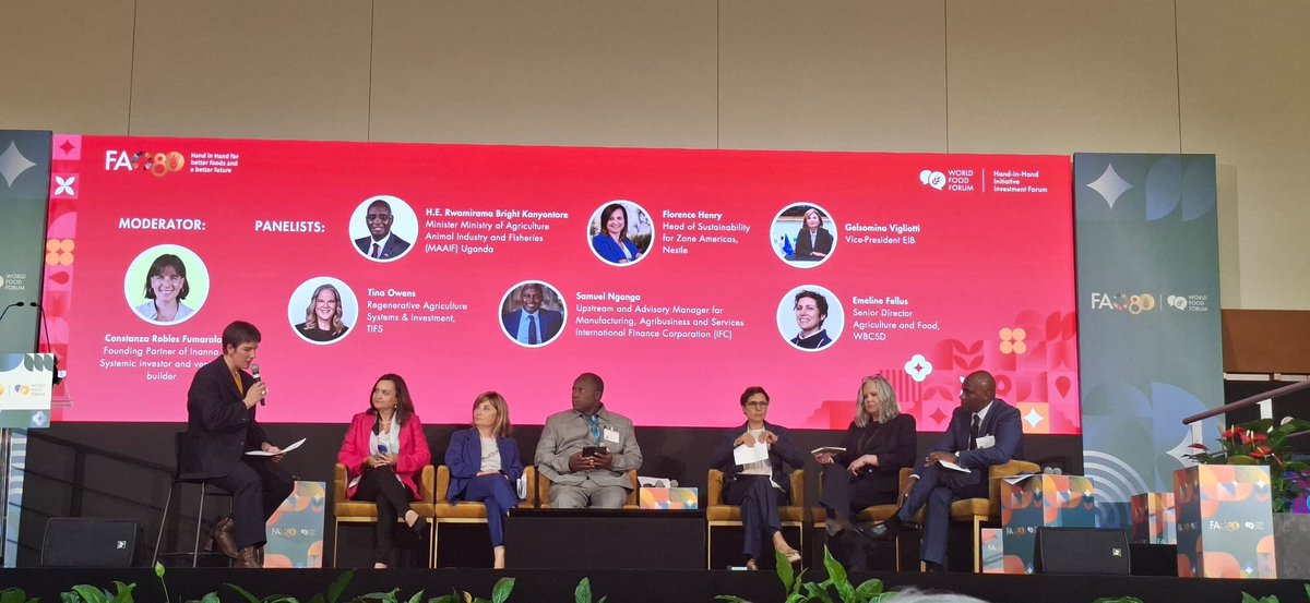 <a href="/Charlie_Kemi/">Charlotte Kemigyisha, MCIPR</a> <a href="/UgandaMFA/">Ministry of Foreign Affairs - Uganda 🇺🇬</a> <a href="/FAODG/">FAO Director-General QU Dongyu</a> During a #WorldFoodForum  thematic session titled “Systemic Investing in Agrifood Systems – Responding to Complex Global Challenges” Hon. <a href="/FredBwino/">Hon. Kyakulaga Fred Bwino MP</a> presented Uganda’s strategic shift from fragmented project financing to a unified, programme-based investment approach.

#FAO80