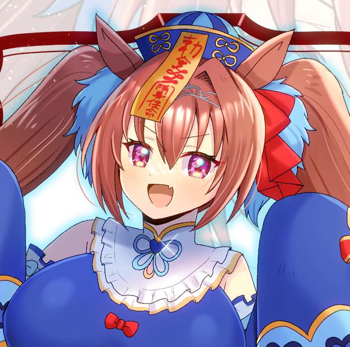 ダイワスカーレット(ウマ娘) 「ウマ娘のダイワスカーレット(愛麗キョンシーコス)を描かせて頂きました! リクエス」|ヒヨヨ@skeb募集中のイラスト