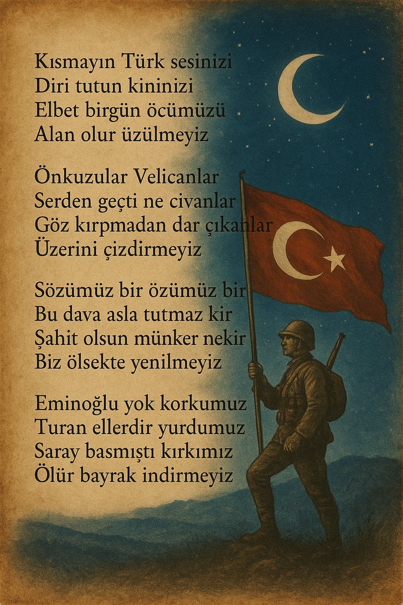 Devamını da ekleyelim...
#ozanca #Türk