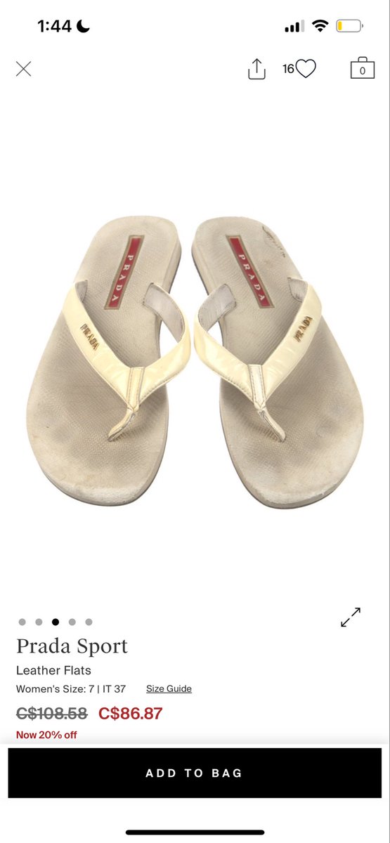 b__________t's tweet image. the realreal you are out or your mind i can still see the spirit of the person who wore these imprinted onto the sole and u wanna sell these for 86 canadian dollars and 87 cents?
