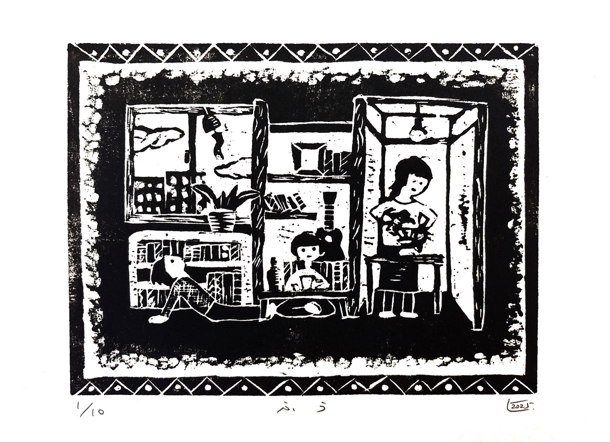 老舗の喫茶店 水彩画 F10号サイズ