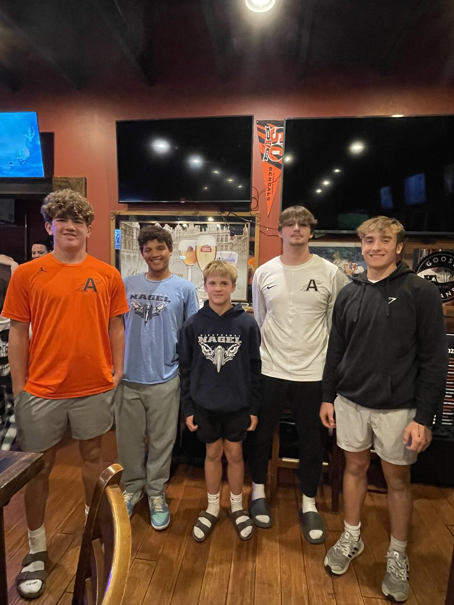 AHS_TDClub's tweet photo. Another successful Raptor Recap completed with @usbnsports! Congratulations to our Week 8 POG’s!
@Braydo03 @Brayden200919 @EthanLisi_   Jack Erickson
CJ Keller  Lewis Otto
@NagelMSBLUEFB @Nagel8football https://t.co/pyj1vuCU7u