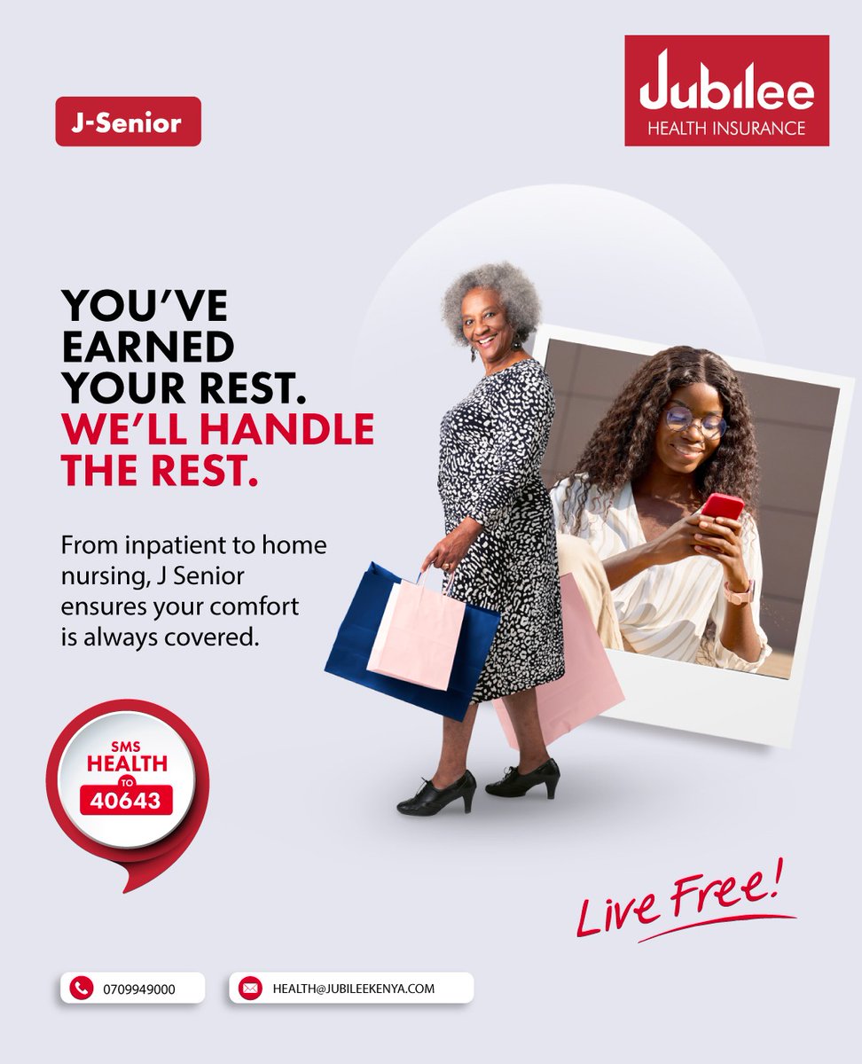 Your golden years should be about rest, not worry.​
 
J Senior gives you the freedom to live well, knowing your health is always in good hands. From inpatient to home nursing, our cover is designed for care that feels personal and dependable.