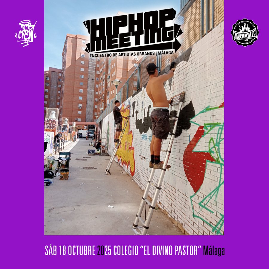 💜 OS ESPERAMOS A TOD@S
🔔SABADO 18 OCTUBRE / 12:00H📍Colegio Divino Pastor. Barrio de San Andrés. Málaga.
#graffiti #sprayart #hiphop #artistas #arteurbano #malaga #andalucia #muros #murales #gratis #free #meeting #exhibicion #directo #encuentro #sanandres #sabado #octubre