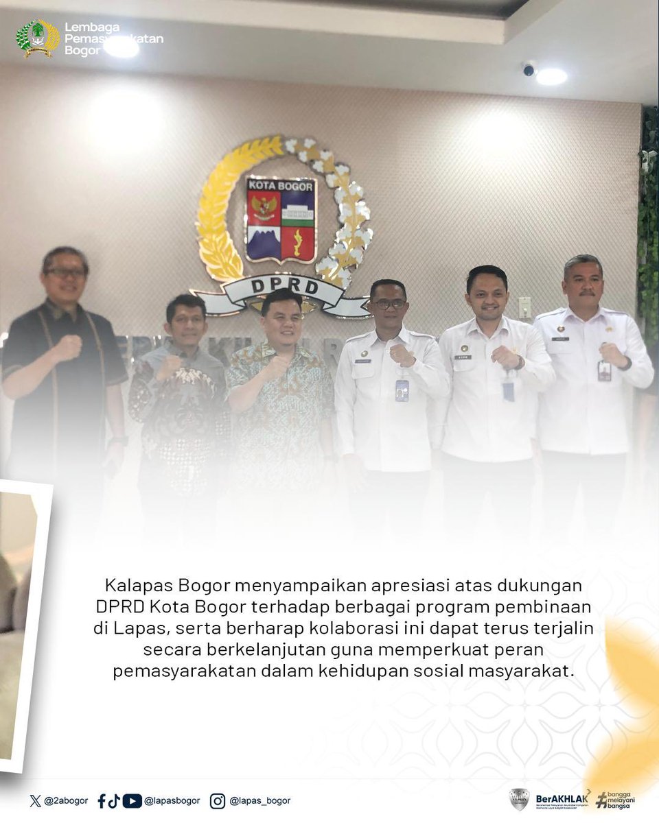 2aBogor's tweet photo. Suasana penuh keakraban dan vibes positif banget, jadi ajang seru buat ngobrol santai tapi bermakna demi wujudkan sinergi keren antara Lapas dan DPRD Kota Bogor!

#ImipasPRIMA #Pemasyarakatan #AgusAndrianto #LapasBogor #fyp #viral https://t.co/EjJqVYtvGk