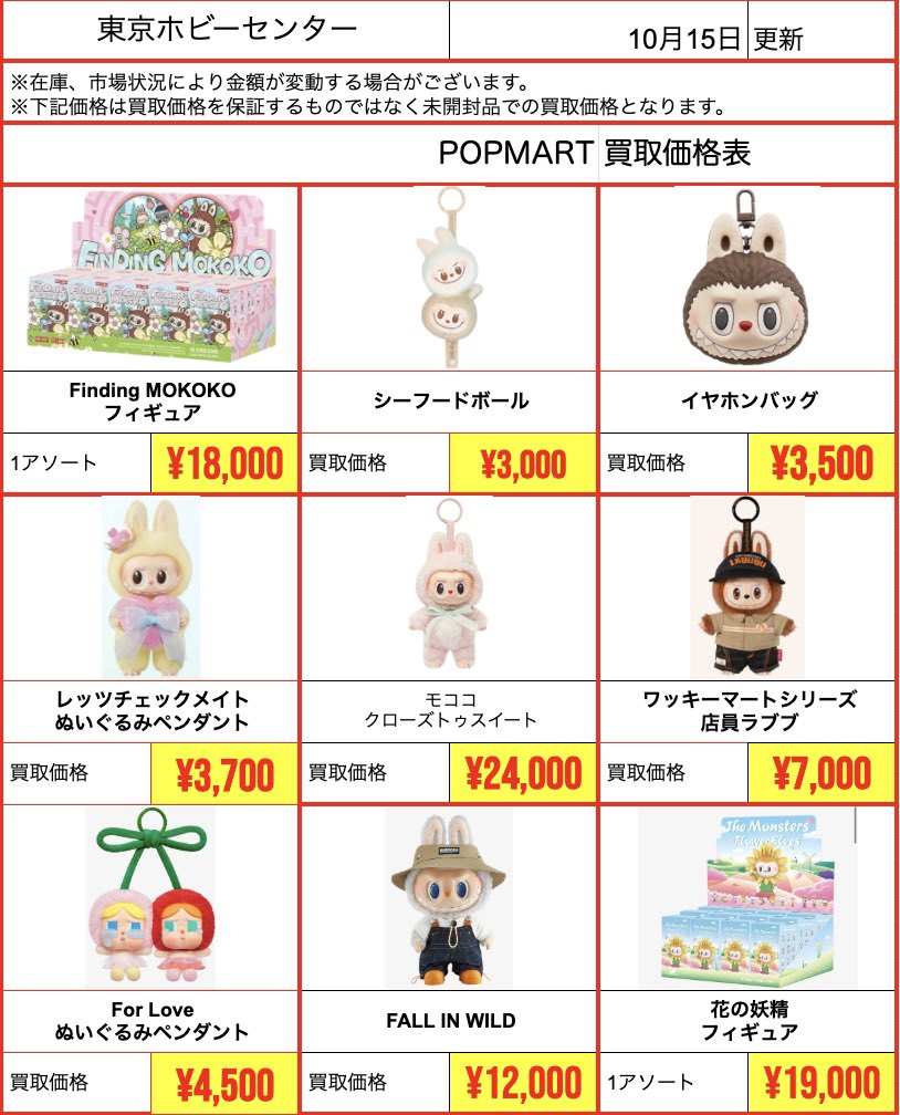 ラブブ　5点まとめ売り 店頭買取】 ⭐️#ラブブ #POPMART ⭐️ 10月15日 17:00~20:00