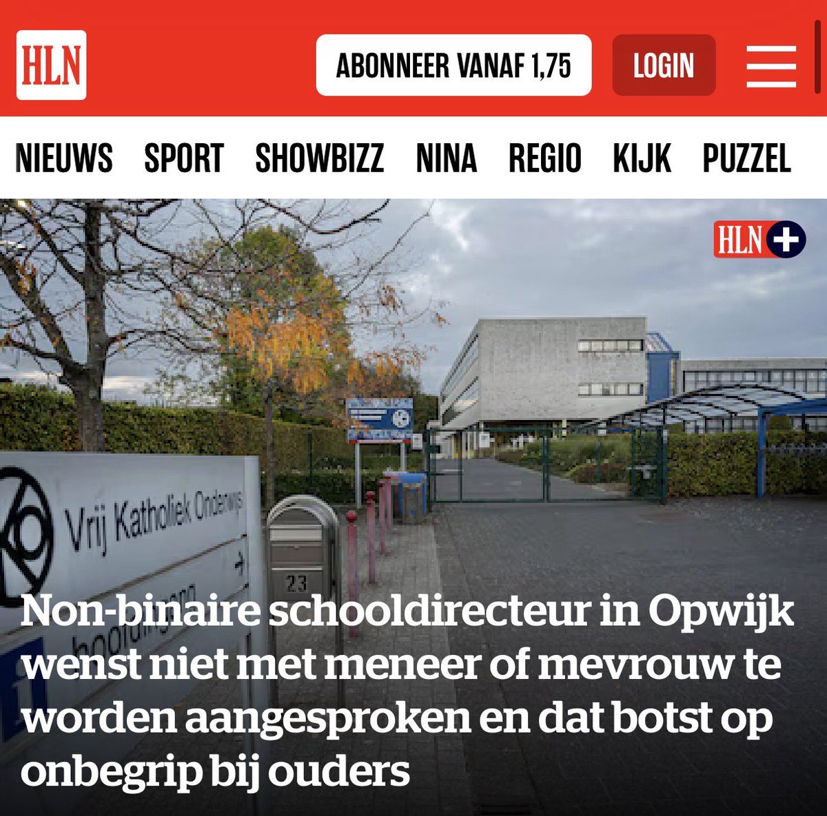 Vroeger werden we berispt als we iemand niet aanspraken met meneer of mevrouw. 
Vandaag word je vermaand als het wel doet. 
En dat op een zogezegd katholieke school.