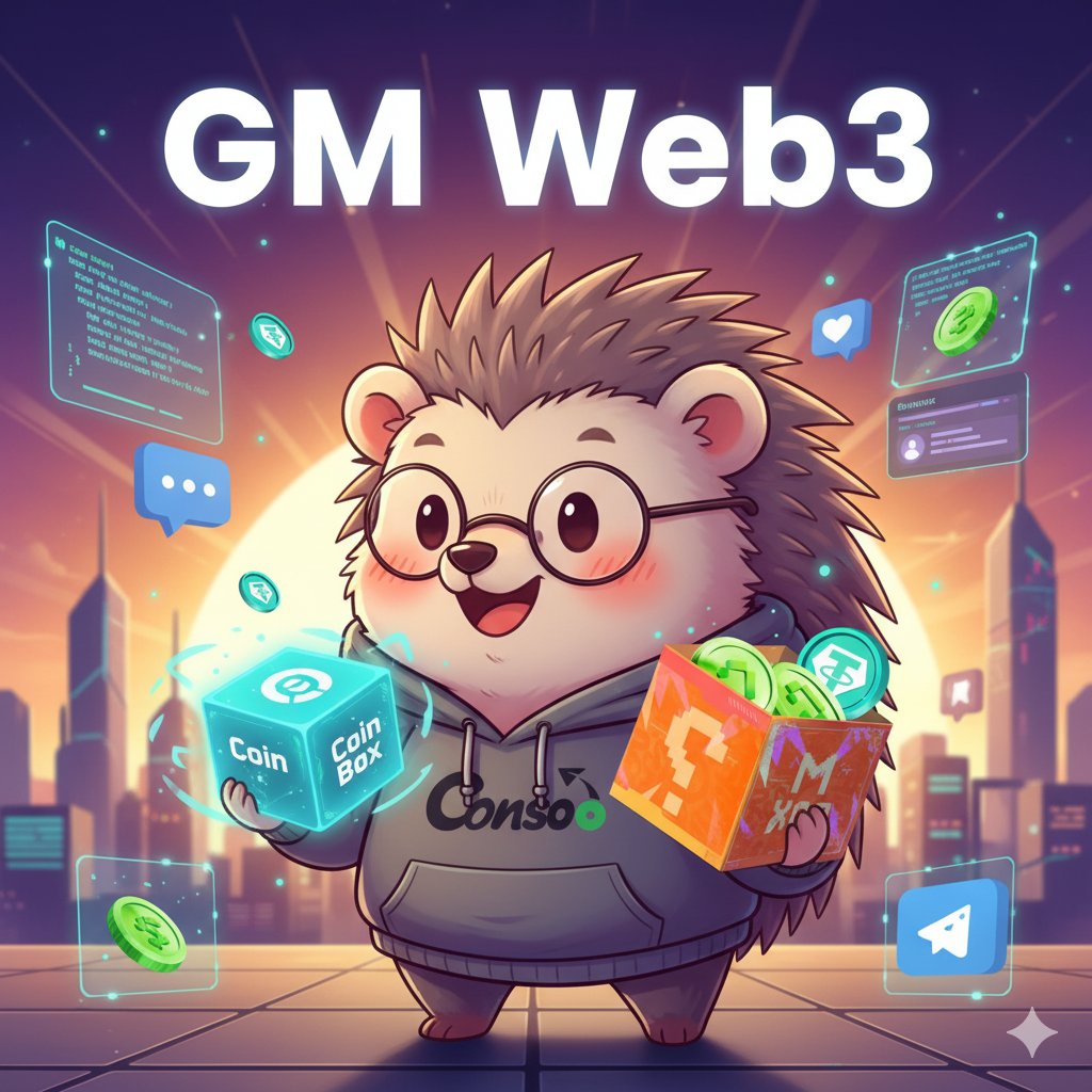 Eyuel88's tweet photo. GM 
I came for Web3,I stayed for $CPS 💎

Welcome to The CoinBox &amp; mBox era 🚀. Build, earn, and grow one tap at a time.
 @conso_tg  #ConsoCoinBox #HowIUseCoinBox
https://t.co/UWbLLbT7KC https://t.co/F4CHqHguDV