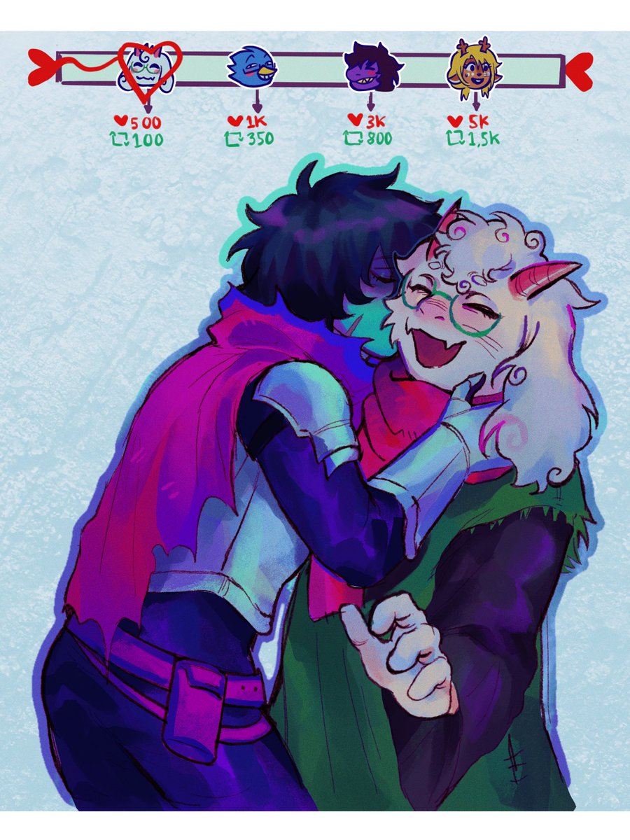 _heiriz's tweet image. Caught the goat!
Now on to the next
❤️ 1k + 🔁 350 for.. berg..hly… why am i doing this to myself..
#deltarune