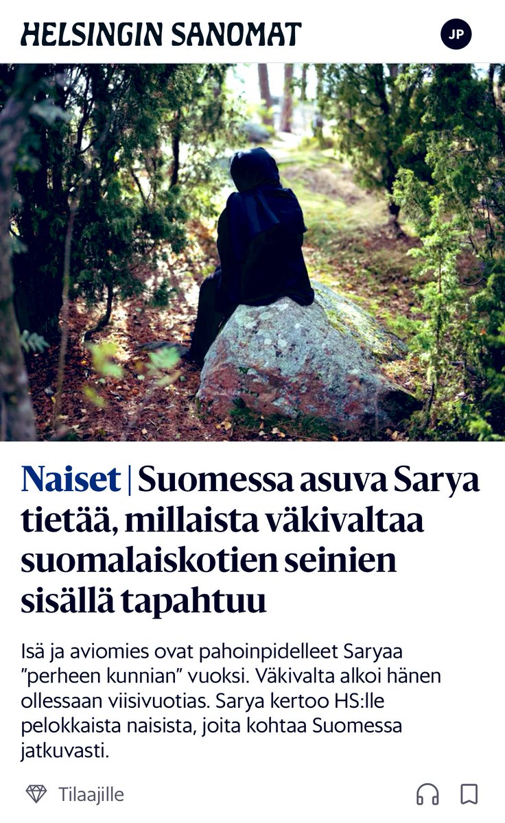 Mihin vedetään raja "suomalaiskodeista". 

Olemmeko me sadannen sukupolven suomalaismiehet kollektiivisesti vastuussa kurdikodeistakin? En meinaan tunne tätä Jaff -heimoa.

Ettekö HS oikeasti huomaa otsikoinneissanne mitään outoa? 

Ehkä ette, koska ette ole miehiä? 

Niinpä.