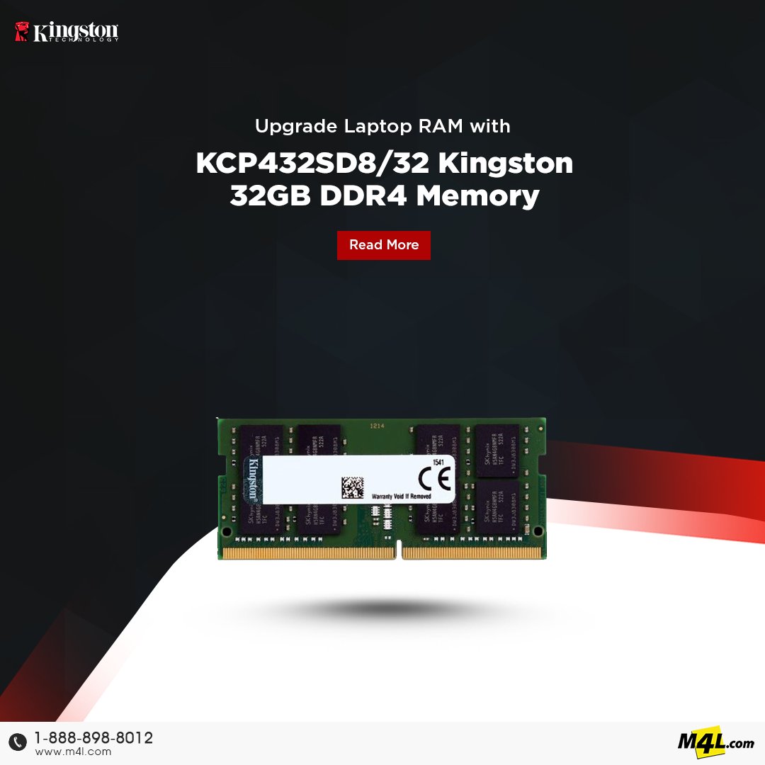 M4LOfficial's tweet image. KCP432SD8/32 Kingston 32GB DDR4 Memory
Click Here: blog.m4l.com/post/Upgrade-L…
#M4Lblog #M4Ltech #TechBlog #BlogPost #ProductReview #Performance #Innovation #FutureTech #Kingston #KingstonMemory #DDR4
#LaptopRAM #MemoryUpgrade #TechUpgrade